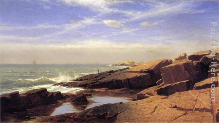 Rocks at Nahant painting - William Stanley Haseltine Rocks at Nahant art painting
